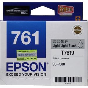 愛普生(shēng)（EPSON）T7619墨盒 淡淡黑色 (适用P608機器)